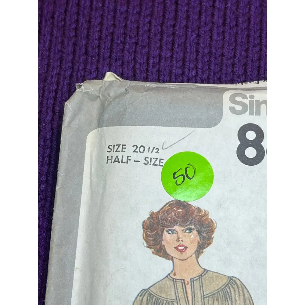 Simplicity 8665 sewing pattern peasant dress boho swing skirt bell sleeve size20